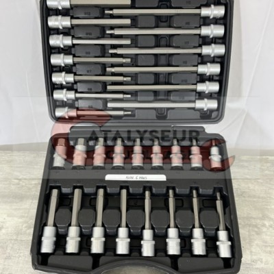 Coffret douilles allen 1/2″ male 6 pans