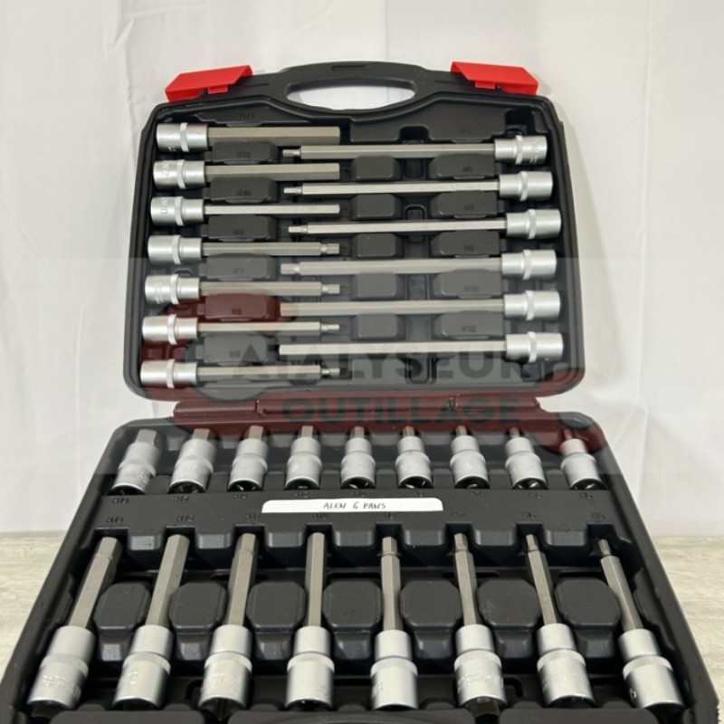 Coffret douilles torx 1/2″ male 6 pans