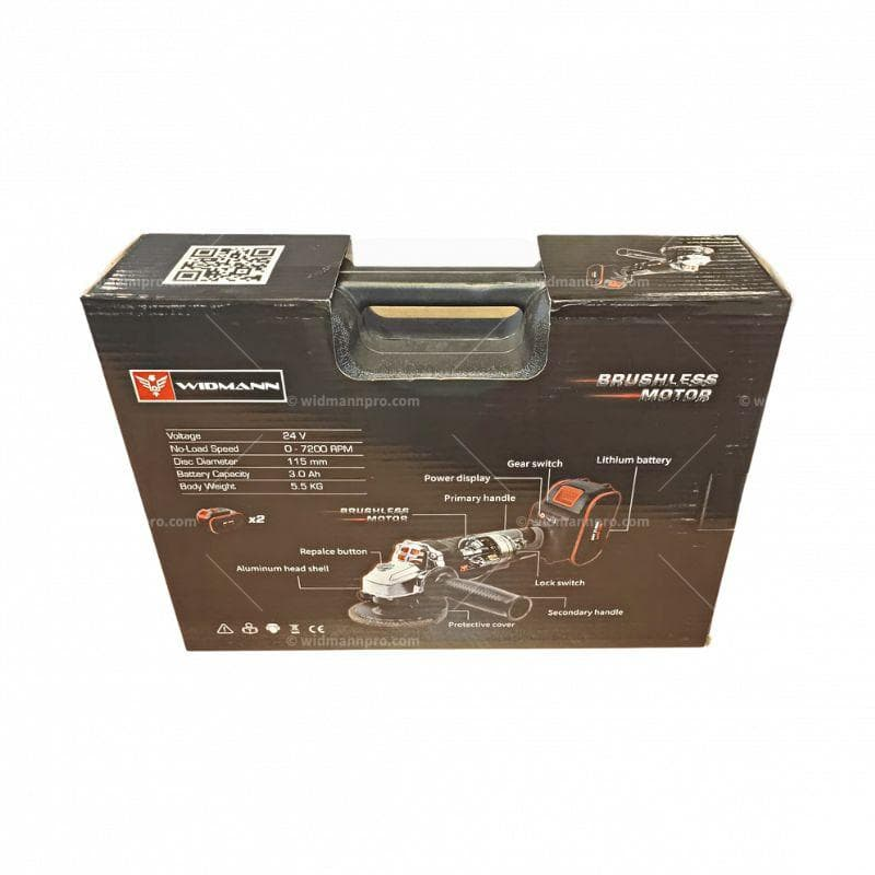 Pack clé à choc 36V/meuleuse 24V WIDMANN avec 4 batteries